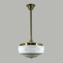 Standard 3/4" Rod Set 1 Light Pendant - 14" Senator / Polished Brass