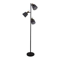 RUSTICA-3FL 3 LIGHT CAGE FLOOR LAMP 240V BLACK 22520