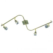 GU10 Flexible Four Bar Spotlight Brass 50W SA-B4-BS Superlux
