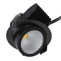 Scoop 13 Watt Dimmable Round LED Downlight Black / Warm White - 20450	