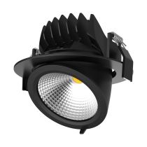 Scoop 25 Watt Dimmable Round LED Downlight Black / Neutral White - 20454	