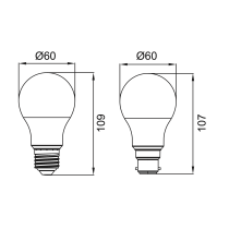 SupValue A60 Edison Cap LED Lamp Dimmable 3000K E27 - 112073C