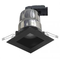 R80 Square Darklighter Recessed Downlight Black 100W SD127-BL Superlux