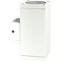 KUBE TWIN White SG Quality Outdoor Wall Light in White - SG71202WH