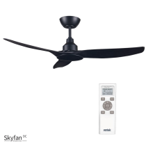 SKYFAN - 52"/1300mm Glass Fibre Composite 3 Blade DC Ceiling Fan - Black - Indoor/Covered Outdoor  - SKY1303BL