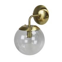 NEWTON WALL LIGHT Brushed Brass Brushed Brass and Clear Glass - SL64451BB