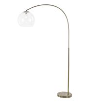 OVER Antique Brass Large Arc Lamp with Acrylic Shade - SL91207AB