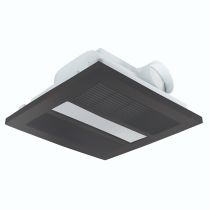 BRILLIANT SOLACE LED BLACK BATHROOM 4-IN-1 HEATER, COOLER, EXHAUST FAN, LIGHT- 21476/06