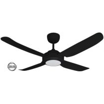 SPIN1204BL-L 1220mm Glass Fibre Composite 4 Blade Ceiling Fan with True Spin Technology™ motor and Tri Colour Dimmable LED Light included SPIN1204BL-L