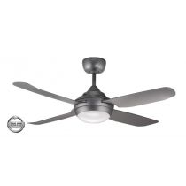 SPINIKA - 52"/1300mm Glass Fibre 4 Blade Ceiling Fan in Titanium with Tri Colour Step Dimmable LED Light NW,WW,CW - Indoor/Outdoor/Coastal - SPN1304TI-L