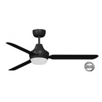 STANZA - 56"/1400mm Glass Fibre Composite 3 Blade Ceiling Fan with 2x B22 Lamp Holder - Black - Indoor/Covered Outdoor  - STA1403BL-L