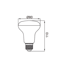SupValue R80 Reflector Lamp 3000K E27 Non Dimmable- 162304