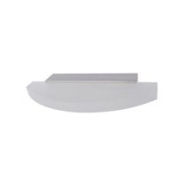 LED Interior Satin Nickel Curved Frosted Diffuser Wall Light SYDNEYG2