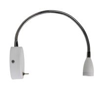 FLEXI WALL LIGHT White 3W LED Switched Flexible Wall Light 30cm - UA50913WH