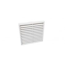 100mm Standard Square Fixed Louvre Grille - White