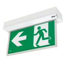 BLADE SURFACE MOUNT 2W EXIT SIGN W/ 1W EMERGENCY DOWNLIGHT-WHITE - 19880/05