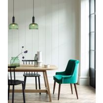 VINTAJ Interior Dome Ribbed Glass Pendant Lights 6 Colours to Choose from CLA Lighting-Green