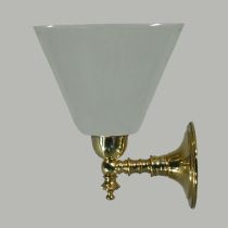 Koscina 1 Light Wall Light – Polished Brass - Cono Clear