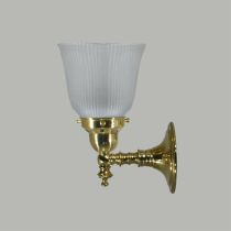 Koscina 1 Light Wall Light – Polished Brass - Zipper Frost