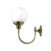 Luke 1 Light Wall Light – 6" Opal Sphere / Polished Brass