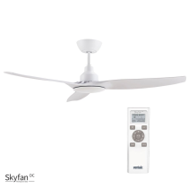 SKYFAN - 48"/1200mm Glass Fibre Composite 3 Blade DC Ceiling Fan - White - Indoor/Covered Outdoor  - SKY1203WH