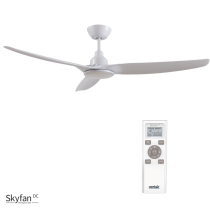 White Ventair Skyfan 60" (1500mm) DC Ceiling Fan with 20W Tri Colour LED Light and Remote