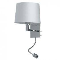 Bedside Wall light with flexi LED Task Light White 60W WL2252-WH Superlux