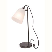 Xanthe Table Lamp  25W Black With Frosted Glass (A38211BLK) Mercator Lighting