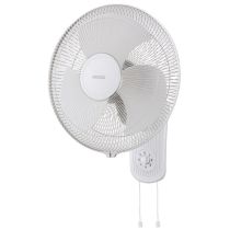 ZEPHYR II - 40cm Pull Cord 3 Speed Oscillating Wall Mounted Fan - White - High Airflow ZEP40PC ventair