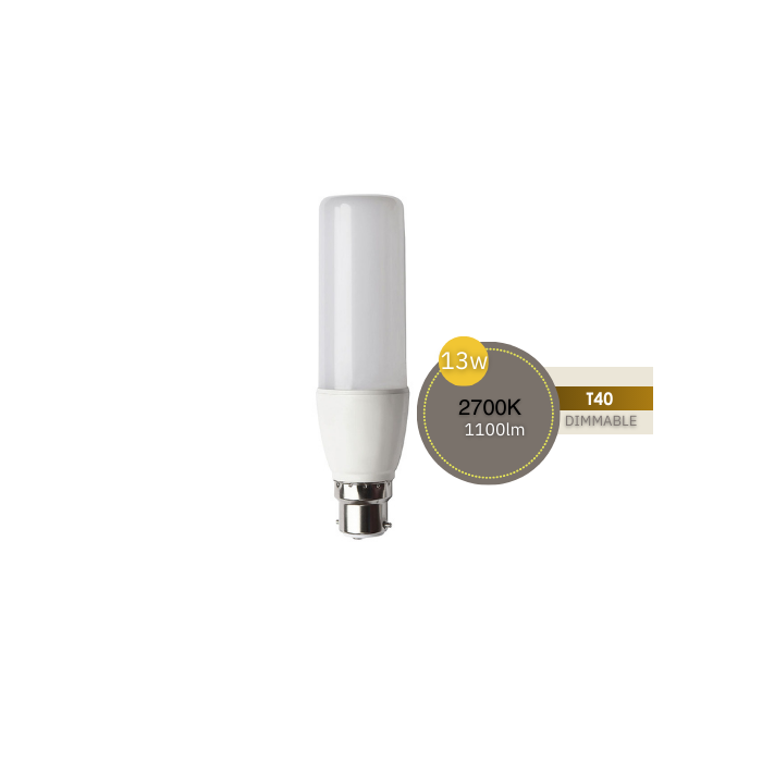 T40 13W BC CFL STICK 2700K DIMMABLE LUS21018