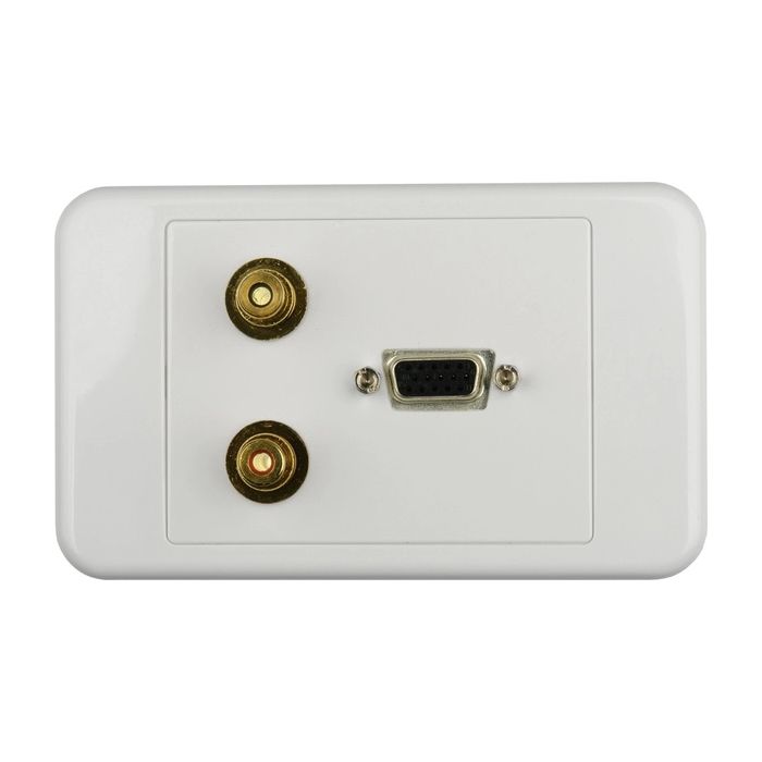 Digitek Wallplate with VGA and 2 x RCA Connetions