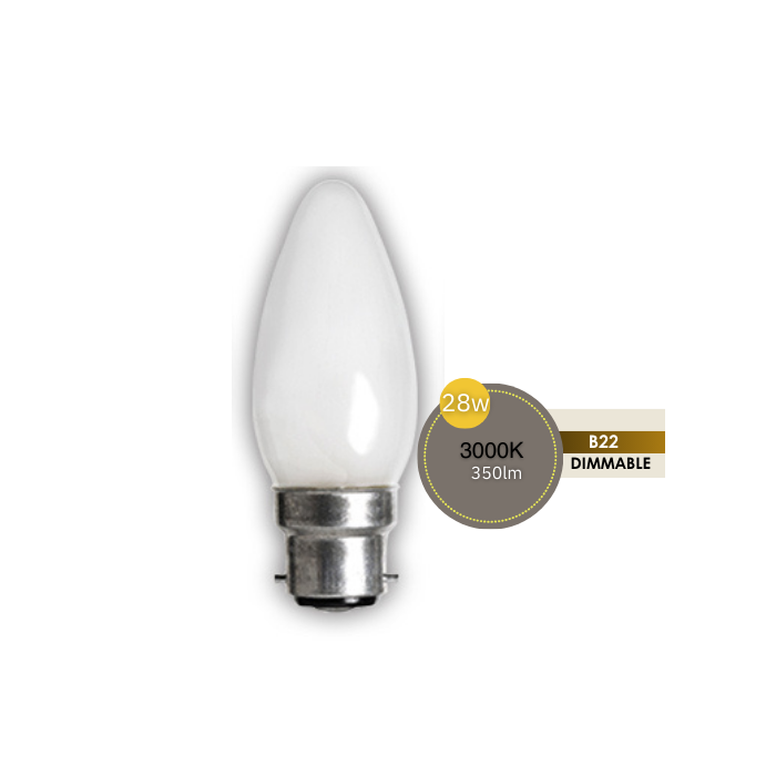 CANDLE 28W BC PEARL HALOGEN LUS30103