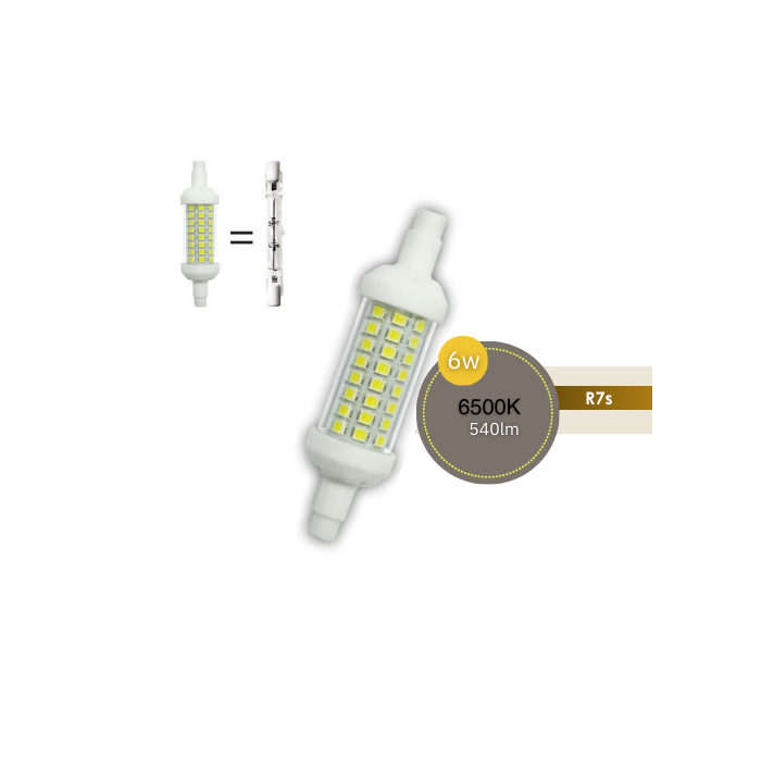 6W R7S LED DOUBLE ENDED LINEAR 78MM DAYLIGHT LUS21106