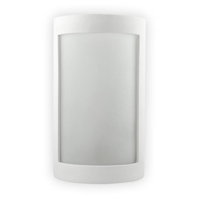 Belfiore Frosted Glass 240V E27 Raw Ceramic Wall Light - 11110	