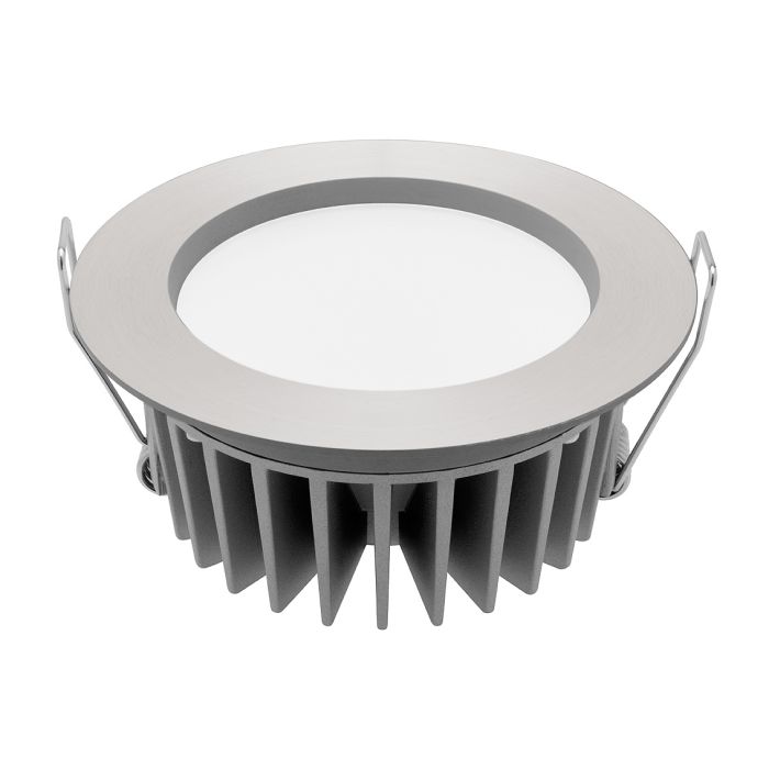 12W OPTICA LED DOWNLIGHT POLISHED ALUMINIUM WARM WHITE 3000K