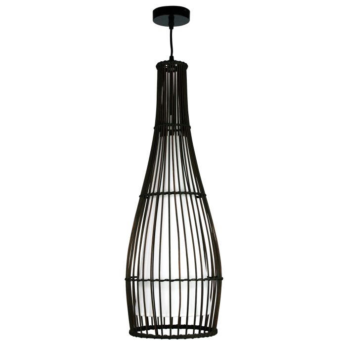 BAJA 72 PENDANT DARK BROWN / TC INNER E27