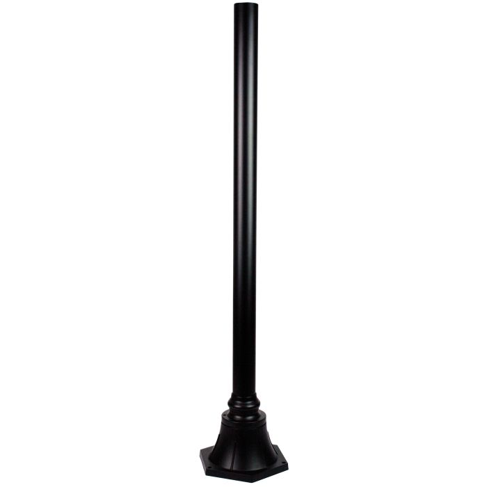 PLUMB POST & FLANGE 1000MM BLACK