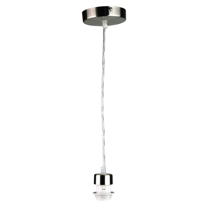 PARTI CORD SUSPENSION BR.CHROME w/CLEAR E27