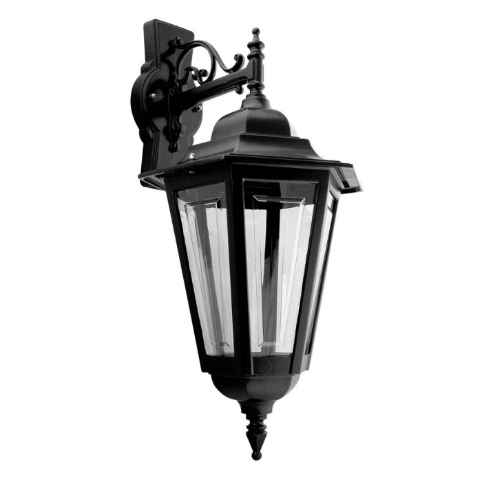 Turin Downward Wall Light Large Black - 15489	