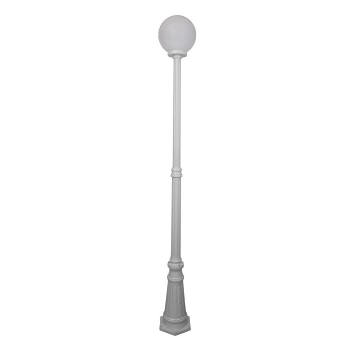 Siena 25cm Sphere Tall Post Light White - 15607	