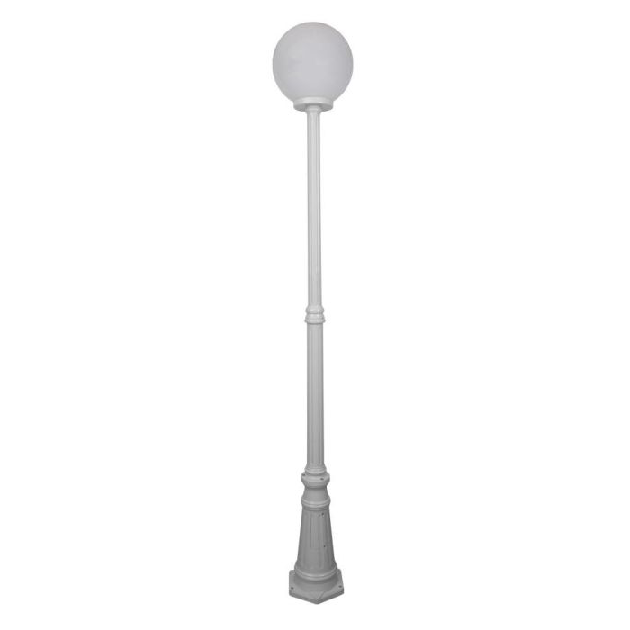 Siena 30cm Sphere Tall Post Light White - 15613	