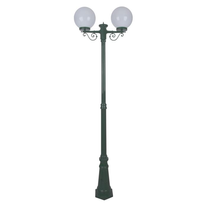 Siena Twin 25cm Spheres Tall Post Light Green - 15617	