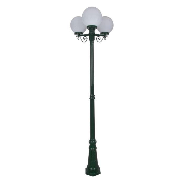 Siena Triple 25cm Spheres Tall Post Light Green - 15629	