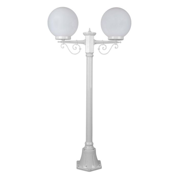 Siena Twin 25cm Spheres Short Post Light White - 15643