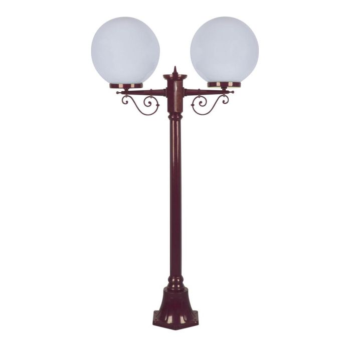 Siena Twin 30cm Spheres Short Post Light Burgundy - 15646	