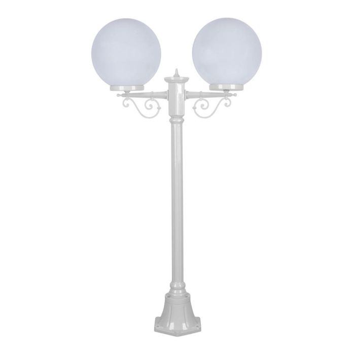 Siena Twin 30cm Spheres Short Post Light White - 15649	