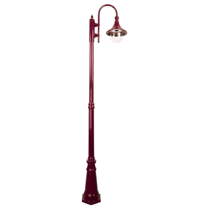 Monaco Single Head Tall Post Light Burgundy - 15844