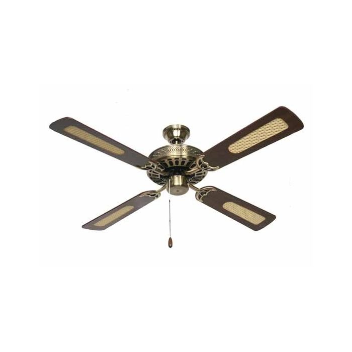 Majestic Coolah AC Antique Brass with Walnut Blades 1320mm