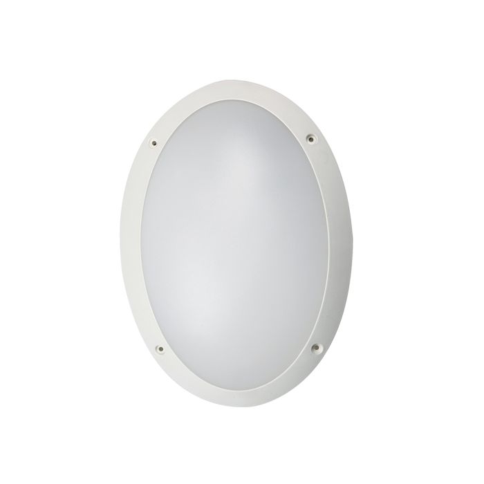 240V LED Exterior Bulkhead Lights White CW Oval 4000K BULK4