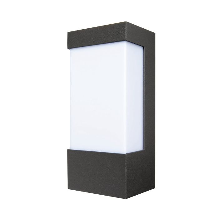 EAVE RECTANGULAR OPEN-FACED WALL LIGHT CHARCOAL- 18049/51